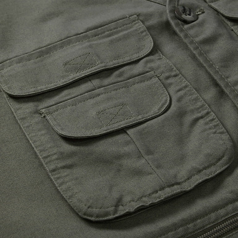 LYXSSBYX Mens Vest Jacket Clearance Men's Outdoor Vest Leisure Jacket  Lightweight Vest with Zip Many Pockets