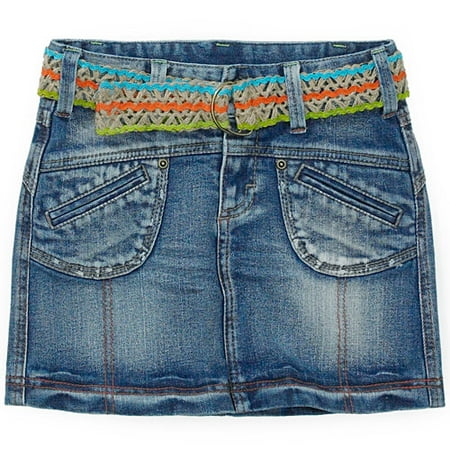 mary-kate and ashley brand - Girls' Denim Skirt With Belt