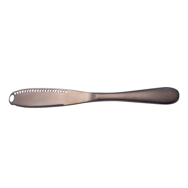 Bewildely Cuchillo rebanador de pan, rallador de queso, rebanador de mantequilla con raspador de agujeros, raspador de crema de pan de acero inoxidable, Cocina y Comedor Negro Bewildely HA002645-06