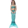 thumbnail image 2 of Girls Mermaid Tail Swimsuit Bikini Set Swimwear Swimming Costume Bathing, 2 of 4