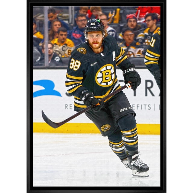 David Pastrnak Framed 20x29 Canvas Bruins Action-V