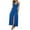 Blue, variant on Summer Dresses for Women 2025, Women's Solid Color Camisole Waist Cinching Waistline Pleated Hanging Long Dress(Dark Green,L)
