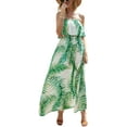 thumbnail image 1 of Robes d'Été pour Femmes Bleu et Blanc en Porcelaine Sans Bretelles Boho Maxi Longue Robe, 1 of 5