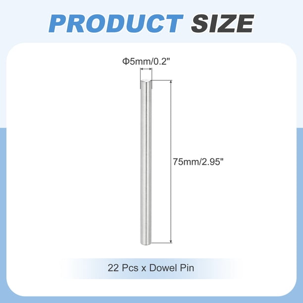 uxcell 10Pcs 8mm X 20mm Dowel Pin 304 Stainless Steel Cylindrical Shelf uxcell 10Pcs 8mm X 20mm Dowel Pin 304 Stainless Steel Cylindrical Shelf