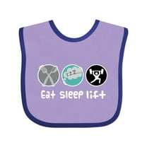 Inktastic Weightlifting Eat Sleep Lift Sports Boys Baby Bib