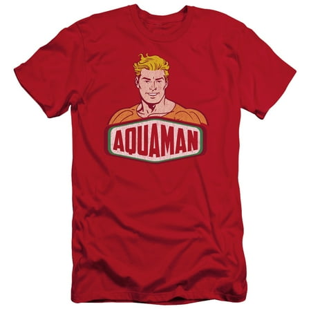 Dco/Aquaman Sign S/S Adult 30/1 T-Shirt Red