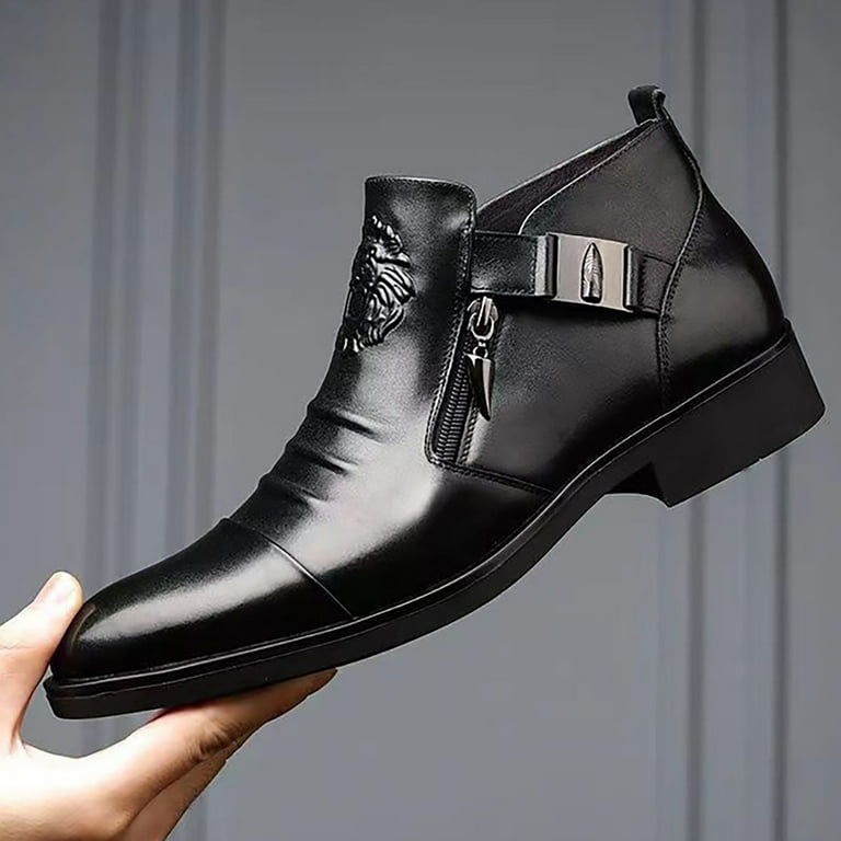 YUHAOTIN Mens Leather Shoes Black Foreign Trade Men's YUHAOTIN Mens Leather Shoes Black Foreign Trade Men's