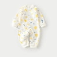 thumbnail image 2 of Newborn Baby Boy Fall Outfit Romper Embroidery Long Sleeve Jumpsuit Bodysuit Infant Winter Clothes, 2 of 6