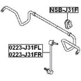 thumbnail image 2 of Febest FRONT LEFT STABILIZER LINK / SWAY BAR LINK # 0223-J31FL OEM 54668-CN011, 2 of 2
