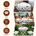 thumbnail image 6 of Poppies Floral Round Tablecloth 55-60 Inch Round Fitted Table Cloth with Elastic Edge, Spring Botanical Flowers Summer Waterproof Table Cover Protector for Outdoor Picnic Party Dining, 6 of 6