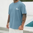 thumbnail image 7 of Mans T-Shirts Plus Size Short Sleeve Solid Color Crew Neck Casual Loose Summer Outdoor Sports Breathable Beach Shirts, 7 of 7