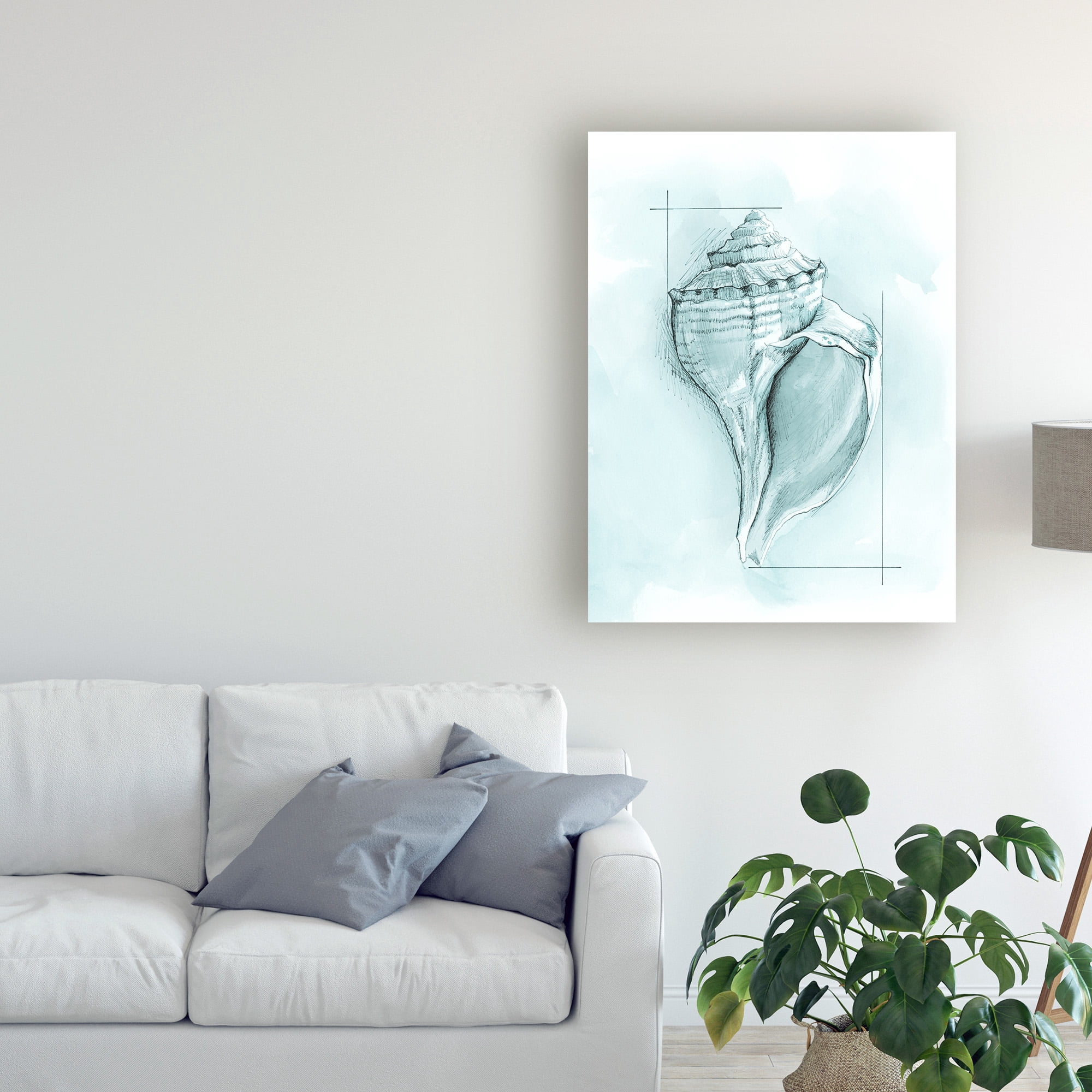 Trademark Fine Art 'Coastal Shell Schematic I' Canvas Art by Megan Meagher