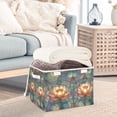 thumbnail image 3 of Yayeee Collapsible Cube Storage Bin with Lid Fabric Closet Decorative Basket with Handles, Abstract Water Lilies Pattern, 3 of 7