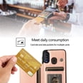 thumbnail image 3 of Design for Samsung Galaxy A20S Case with Tempered Glass Screen Protector Credit Card Holder Slot, PU Leather Wallet Phone Cases Kickstand Protective Cover for Galaxy A 20S A20 Women Rose Gold, 3 of 12