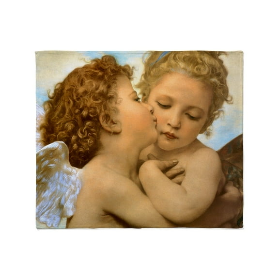 CafePress - Vintage Victorian Angels, First Kiss Throw Blanket - Soft Fleece Throw Blanket, 50"x60" for All Ages