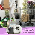 thumbnail image 5 of Stairs Climbing Shopping Cart w/Waterproof Basket Liner and 360° Swivel Wheels | Foldable Collapsible and Lightweight | Perfect for Groceries Laundry Utility Cart - Silver, 5 of 6