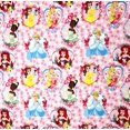 thumbnail image 2 of 1 Yard - Disney Princess Ariel Belle Aurora & Tiana on Pink Polka Dots Cotton Fabric (Great for Quilting, Sewing, Craft Projects, Throw Pillows & More) 1 Yard X 44" Wide, 2 of 2