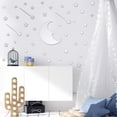 thumbnail image 5 of Moon Stars 3D Acrylic Mirror Stickers Silver Star Wall Decals Meteor Self Adhesive Sticker Wall Art Star DIY Wall Decor for Bedroom Living Nursery Ceiling Decoratiomn, 5 of 8