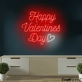 thumbnail image 3 of Craftnamesign Happy Valentines Day Neon Sign, Happy Valentine's Day Led Light For Wall Decor, 3 of 5