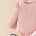 thumbnail image 7 of CAUYDY 0 3 6 9 Months 1T 2T Baby Girl Cute Clothing Set Infant Girls Long Sleeve Bodysuit Newborn Fall Winter Romper Preemie Outfit Sizes 0-3 Months,Pink, 7 of 7