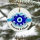 thumbnail image 3 of Adorno de la amistad en forma de corazón de vidrio marino, adorno colgante de acrílico para árbol de Navidad o el hogar, símbolo de amor y optimismo, recuerdo artesanal., 3 of 4