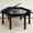 BLACK, variant on HABUTWAY Solid Wood Board Game Table for 4-6 Players, Convertible Dining Table with Removable Top, Gaming Table with Game Mat, 6 Cup Holders & Hobby Trays