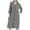 Gray, variant on Plus Size Robes For Women Knit Solid Color Casual Bathrobe for Women Softy Lightweight Knee Length V-Neck Zipper Long Sleeve Robe with Pocket(Pink,XL)