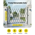 thumbnail image 2 of KFFKFF Single Folding Security Gate, Lockable Scissor Gate with Swivel Casters, Steel Retractable Gate for Entryways, Garages, Warehouses, and Pools, 94.49 x 86.81 in (W x H), 2 of 9