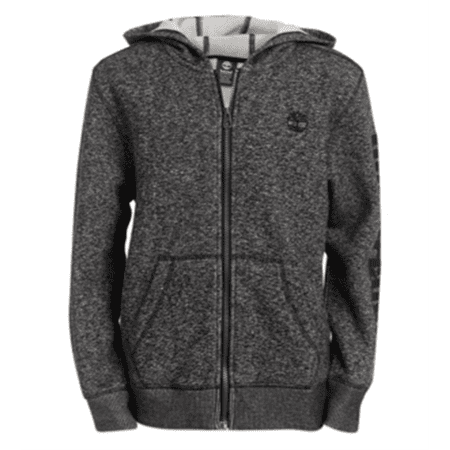 Timberland Big Boy's Hayes Full Zip Logo Hoodie Gray Size L(14-16)