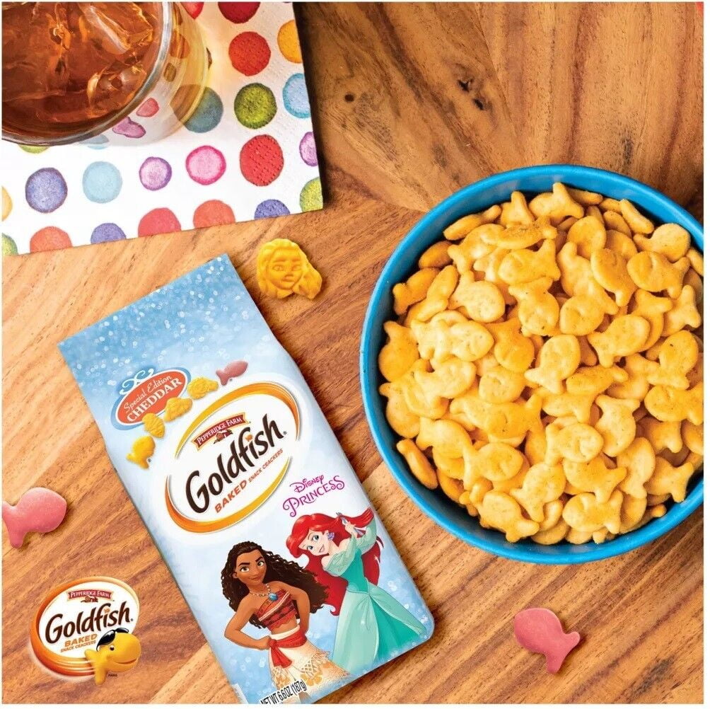 Pepperidge Farm Goldfish, Disney Princess Cheddar Crackers, 3-Pack 6.6 oz. Bag