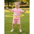 thumbnail image 6 of BemeyourBBs Toddler Babby Girls Silly Goose Outfits Newborn Infant Cute Summer Clothes Goose Letter Print Short Sleeve T Shirt Tops and Shorts Set, 6 of 9