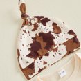 thumbnail image 6 of Cjfdfy Newborn Baby Boy Western Outfits My First Rodeo Long Sleeve Romper With Cow Print Pants Hat Set Little Baby Cute Country Fall Winter Outfit 0-18 Months, 6 of 9