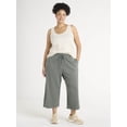 thumbnail image 2 of Terra & Sky Women's Plus Size Pull On French Terry Cloth Capris, 22” Inseam, 2 of 5