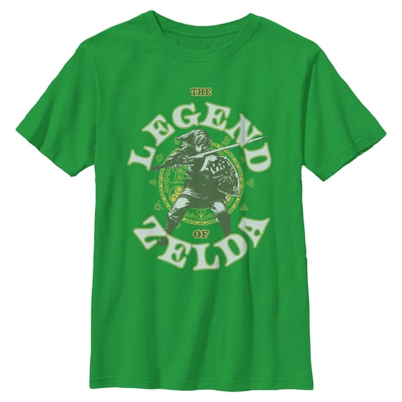 Boys Nintendo Link Master Sword and Hylian Shield T Shirt