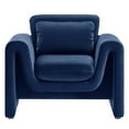 thumbnail image 5 of Armchair Accent Chair, Midnight Blue, Velvet, Living Kitchen Cafe Bistro Hospitality Restaurant, Modern Contemporary Boutique HB34902, 5 of 9