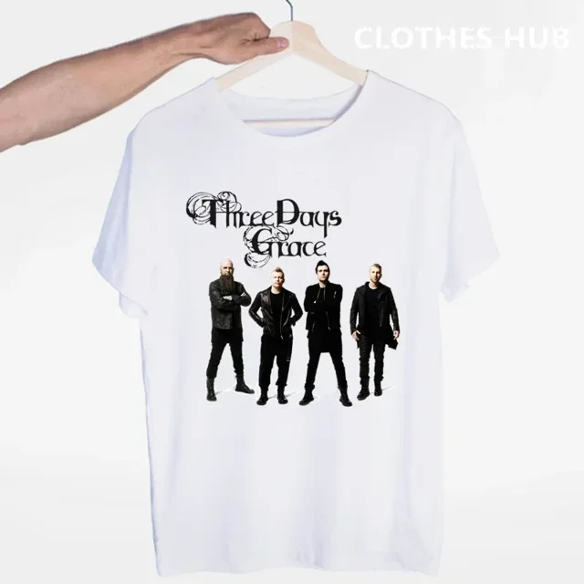 Camiseta Three Days Grace Music Band cuello redondo manga corta moda informal de verano camiseta Unisex para hombres y mujeres