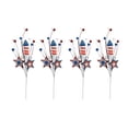 thumbnail image 1 of zhangmingg Arrangement Floral Patriotique Fête de l'Indépendance Fleurs Rouges Blanches Bleues pour Maison 4 Pcs, 1 of 6