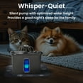 thumbnail image 3 of Ophanie 108oz/3.2L Stainless Steel Cat Water Fountain with Replacement Filters & Silicone Mat, Automatic Water Dispenser for Cat and Dogs, Electric Drinking Bowl Suitable for Multiple Pets, Silver, 3 of 12