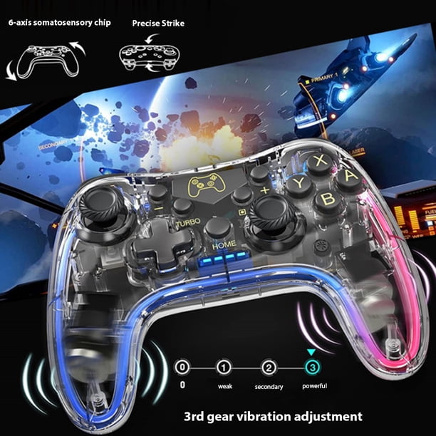 Control De Juego Gamepad inalámbrico para NS/NS Lite/NS OLED Game Controller (blanco transparente)