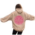 thumbnail image 6 of Xudanell Teen Girls Hoodie Coconut Tree Print Sweatshirt for Women Comfortable Loose Fit Light Sweaters for Women Khaki XL, 6 of 7