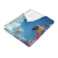 thumbnail image 3 of Wobogo Anime Flamingo Soft Cozy Fluffy Double Sided Blankets for Couch Sofa Chair Bed Camping Picnic Travel Lightweight Bed 60×90inch, 3 of 7