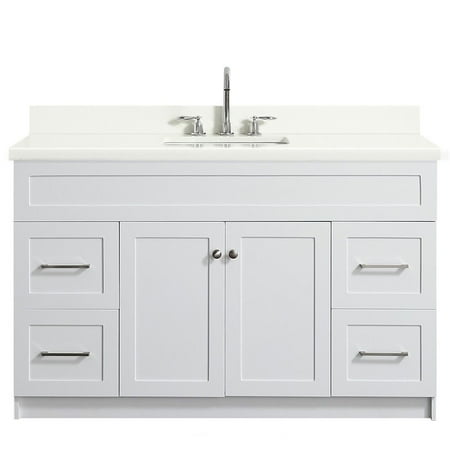 Ariel F055s-Wq-Vo Hamlet 54" Freestanding Single Basin Vanity Set - White