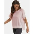 thumbnail image 2 of T-Shirts for Women Crew neck Short Sleeve Casual Summer Tops Lightweight Loose Blouse, 2 of 6