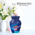 thumbnail image 4 of Mountain Funeral Urns For Human Ashes Adult Man - Small Memorial Urn For Ashes For Women - 1 Large & 4 Keepsake, Blue Cremation Urn For Mom And Dad - Burial Urns For Adult Male - 10 & 3 Inch, 4 of 7