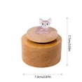 thumbnail image 3 of Xecvkr Mini Round Wooden Music Box with Rotating Top Glow in the Dark Cat Design Decorative Jewelry Box Musical Gift for Children Adults, 3 of 6