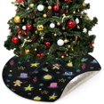 thumbnail image 5 of Christmas Gingerbreads Christmas Tree Mats Waterproof Tree Skirt, Stars Snowflakes Xmas Tree Stand Tray Mat Floor Protector Pad for Holiday Party Decoration, 28.3", 5 of 6
