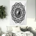 thumbnail image 3 of Ying Yang Decor Tapestry, Floral Boho Mandala Graphic Yin Yang Curves Meditation Mystic World Theme, Wall Hanging for Bedroom Living Room Dorm Decor, 40W X 60L Inches, Black White, by Ambesonne, 3 of 5