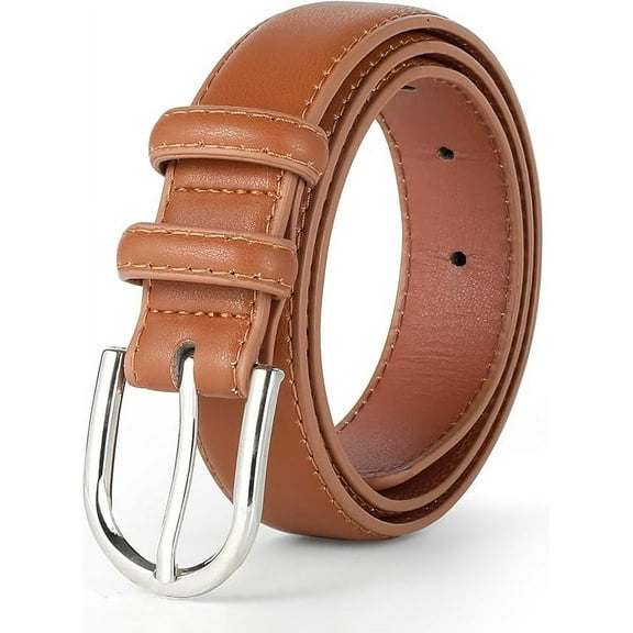 AWAYTR Kids Belt for Boys and Girls - Kids PU Leather Belt for School Uniform Jeans Age 6-10 Years