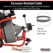 100 ft Corded Drain Cleaning Machine, 115V AC 27013