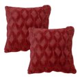 thumbnail image 1 of Juego de 2 fundas de almohada decorativas de felpa suave, funda de cojín cuadrada de estilo lujoso de 45x45cm, 1 of 6
